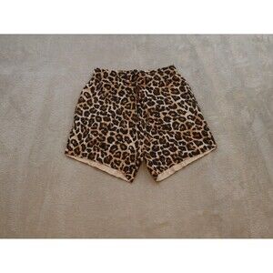 Noisy May Women's High Waist Drawstring Leopard Print Shorts Size XS